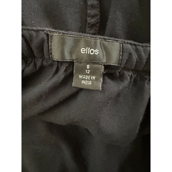 Ellos Women's BOHO Deep V Peasant Blouse with Crochet Accents 3/4 Sleeve Size 8 - Picture 2 of 5